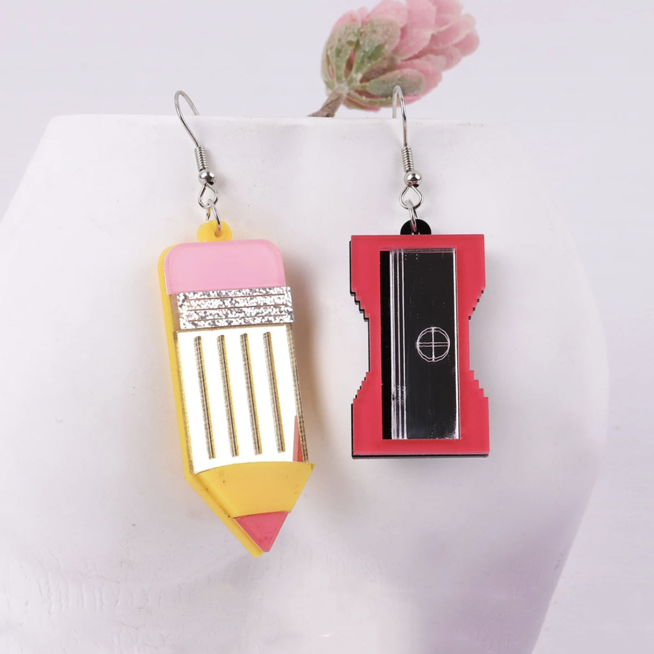 Alloy resin simulation sharpening pen earrings (Minimo de compra 5) MIC-AoY002