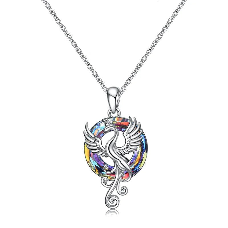 Necklaces Stainless Steel Artificial Crystal Colorful Phoenix Minimo de compra 2 XunO069