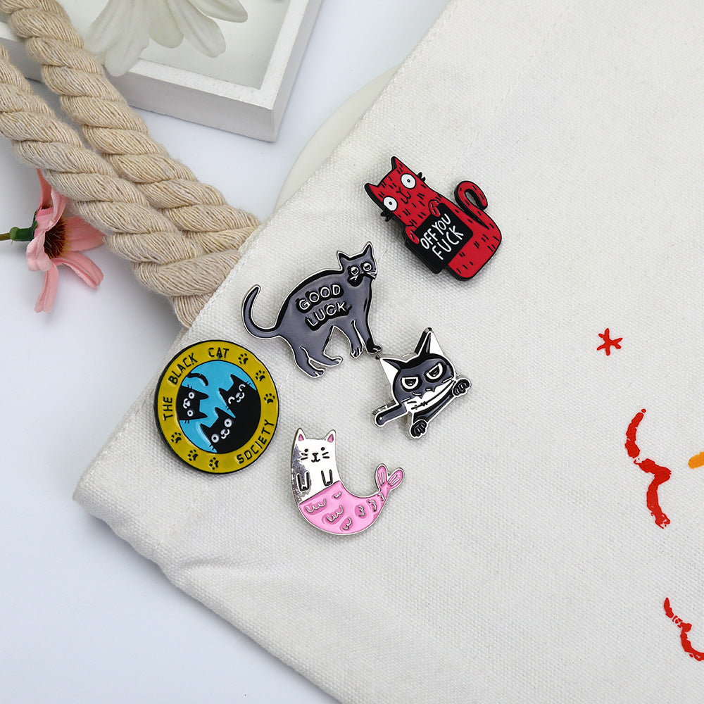 Alloy cartoon cat claw letter brooch (Minimo de compra 2) MIC-ZhiJ019