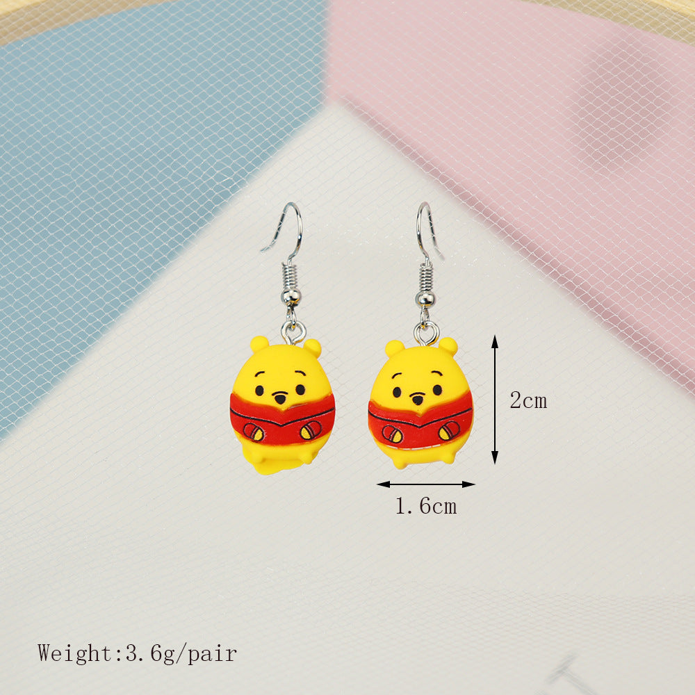 Alloy cartoon animal ballet rabbit earrings MIC-NiQ026