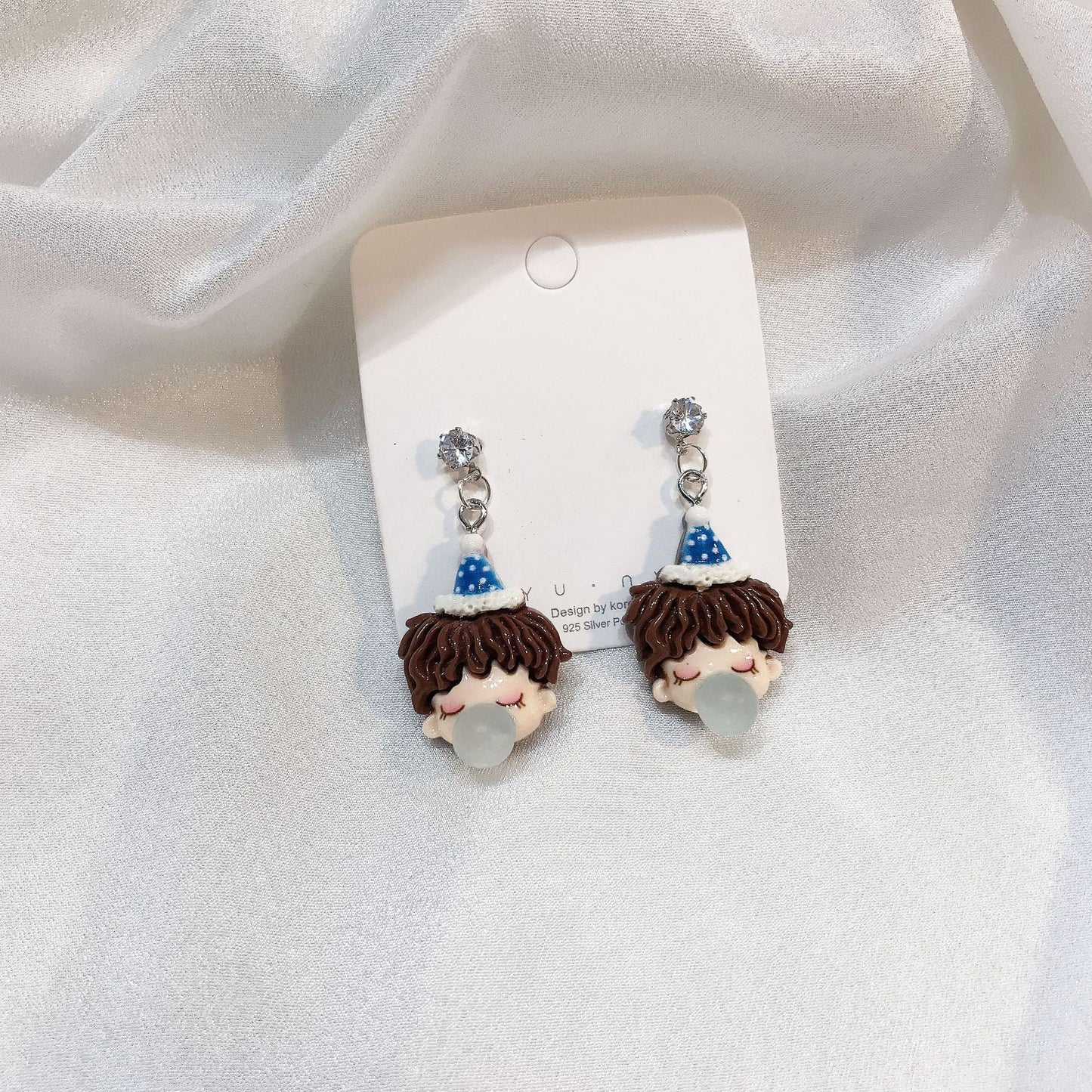 Alloy asymmetric personalized earrings MIC-YiJ011