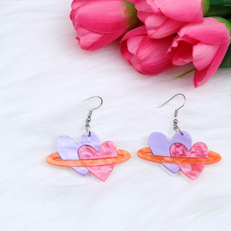 Acrylic Sweet Love Earrings MYA-DuA087