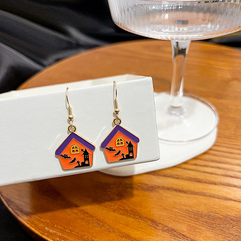 Acrylic Halloween vampire lip earrings MIC-MDD043