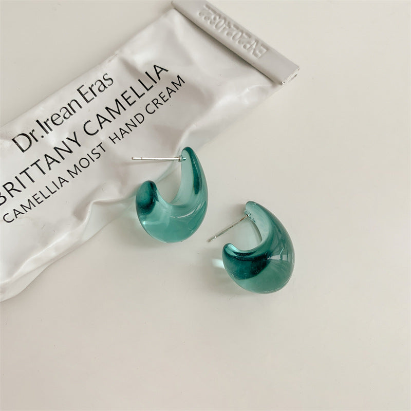 Alloy Candy Colorful Transparent Earrings (Minimo de compra 2) MIC-LuoN012