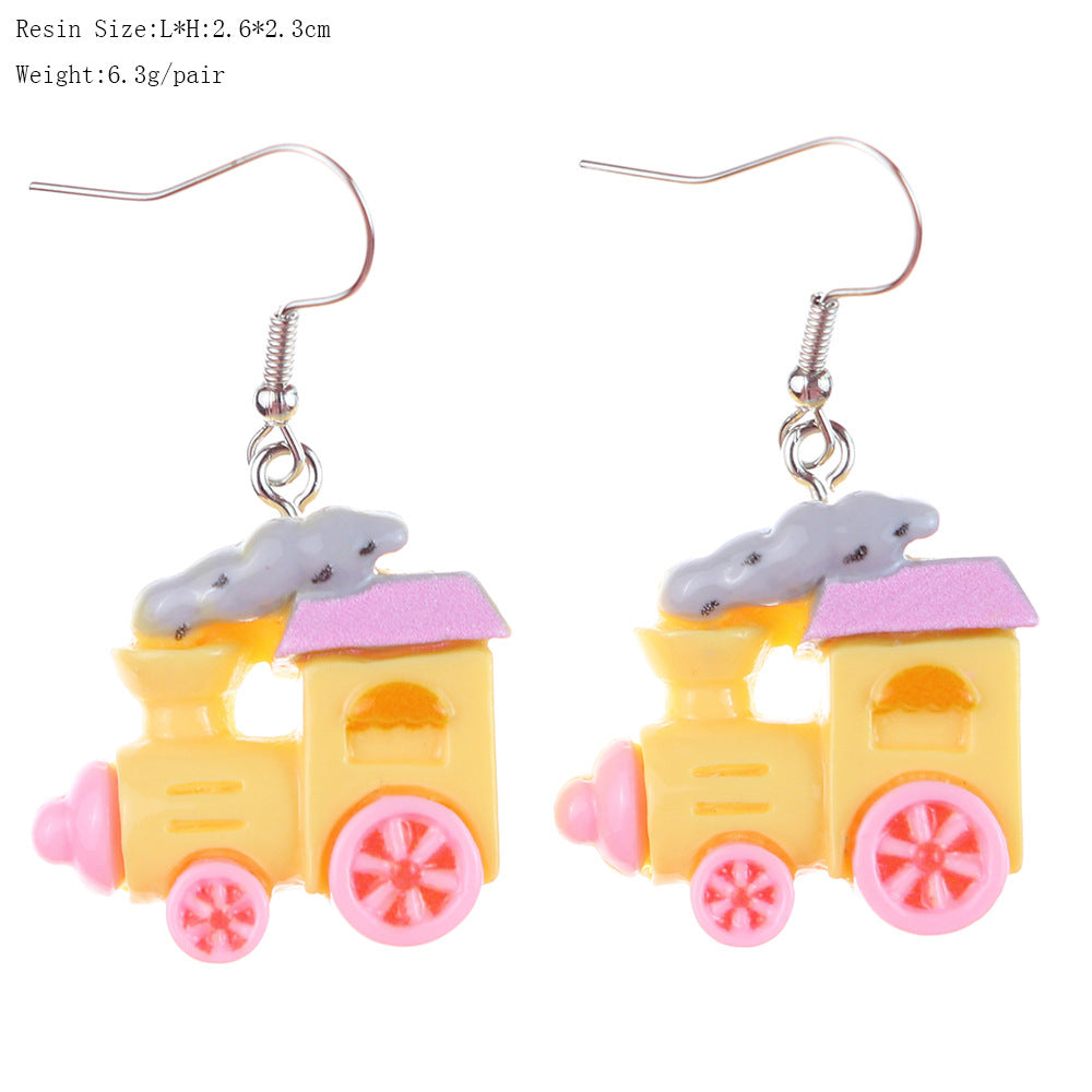 Alloy cartoon cute hot air balloon earrings MIC-NiQ046