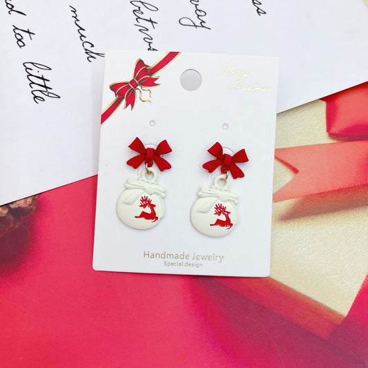 Alloy cartoon Christmas series earrings (Minimo de Compra 2) MYA-QiW007