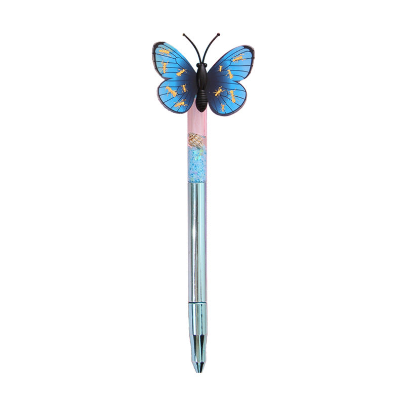 Ballpoint Pen Plastic Creative Butterfly Magnetic Lighting LED Gel Pen yige038