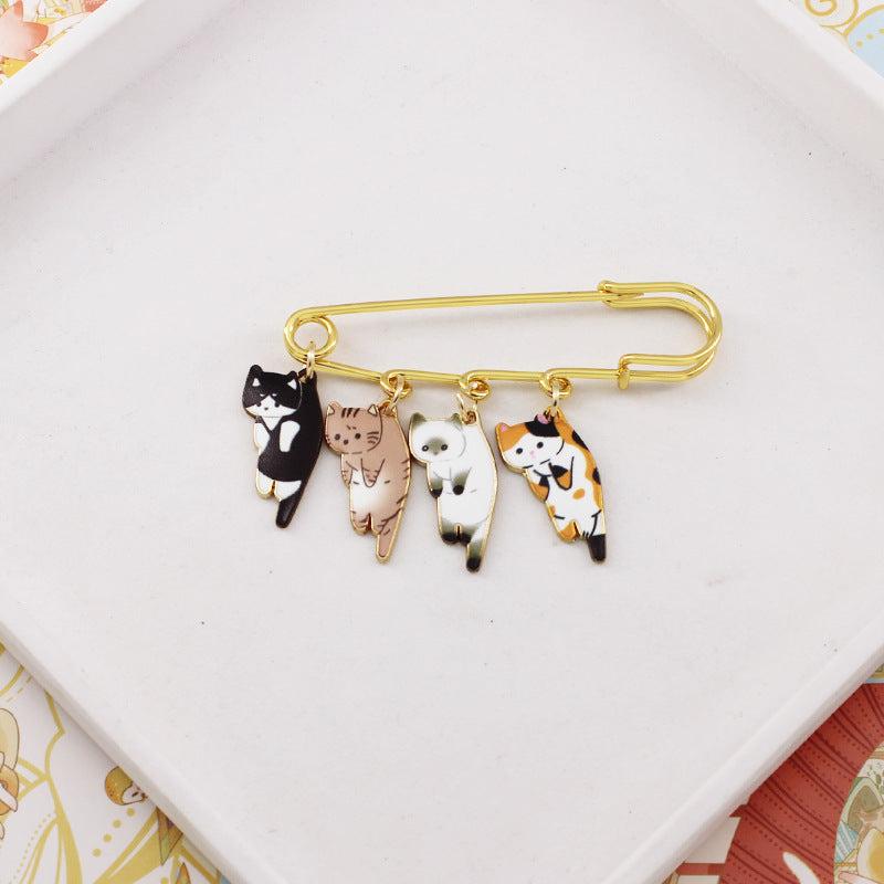 Alloy cute kitten brooch (Minimo de compra 3) MIC-QiC009