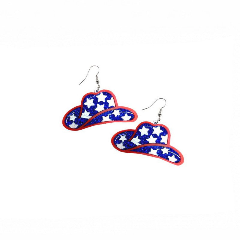 Acrylic Independence Day Earrings MYA-XueP081