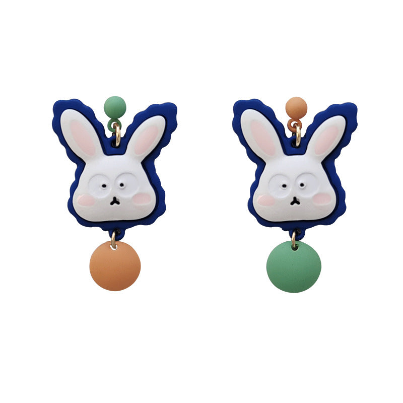 Alloy cute funny little rabbit earrings (Minimo de Compra 2) MIC-BLD076