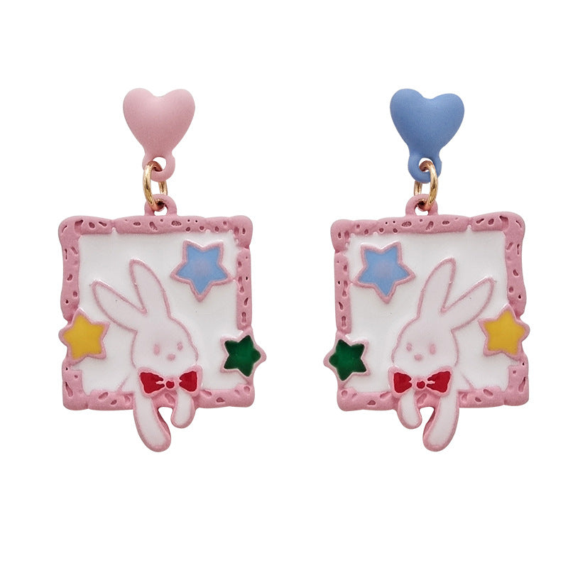 Alloy Love Rabbit Earrings (Minimo de compra 2) MIC-YBY014