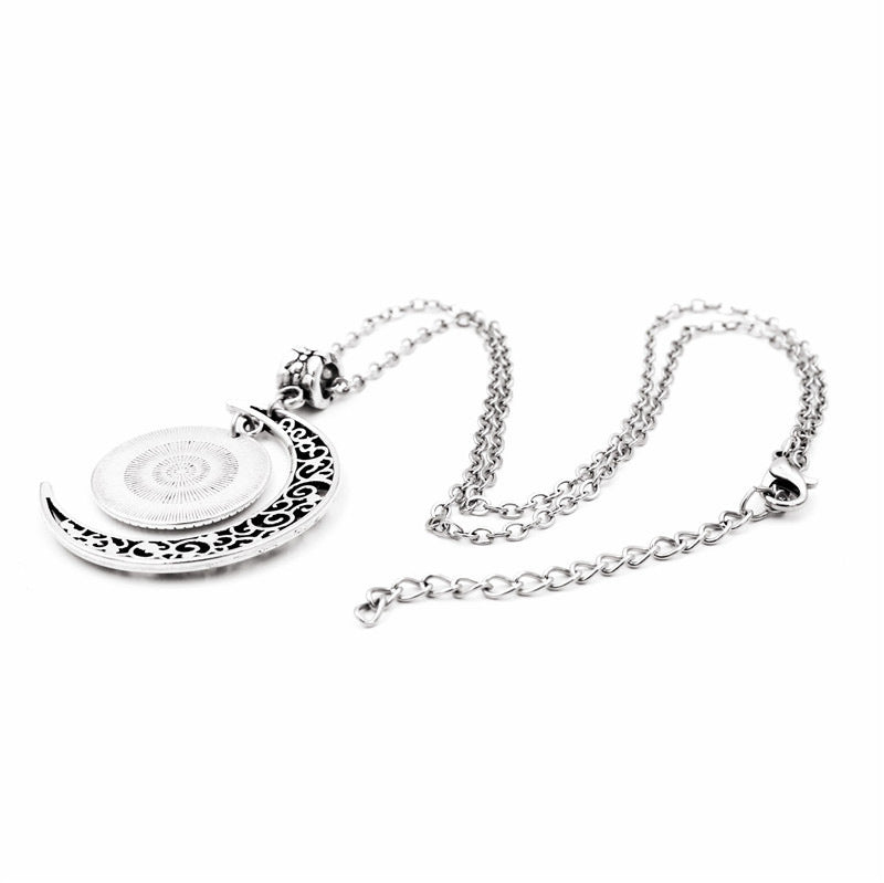 alloy vintage moon hollow necklace MIC-ES-JiaY001