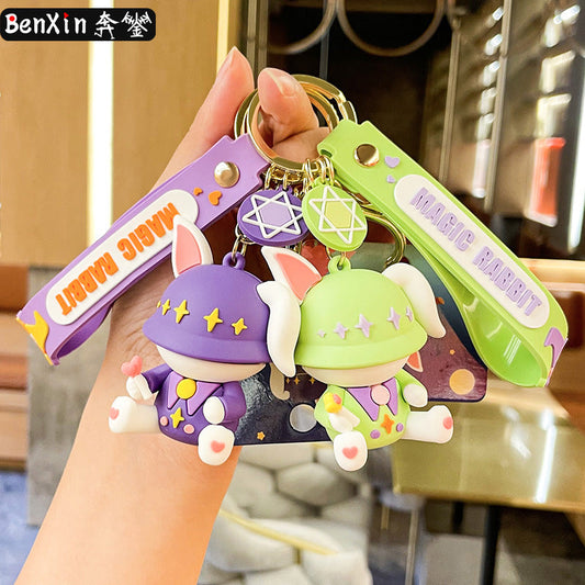 PVC new magic rabbit cartoon keychain MIC-BenX011