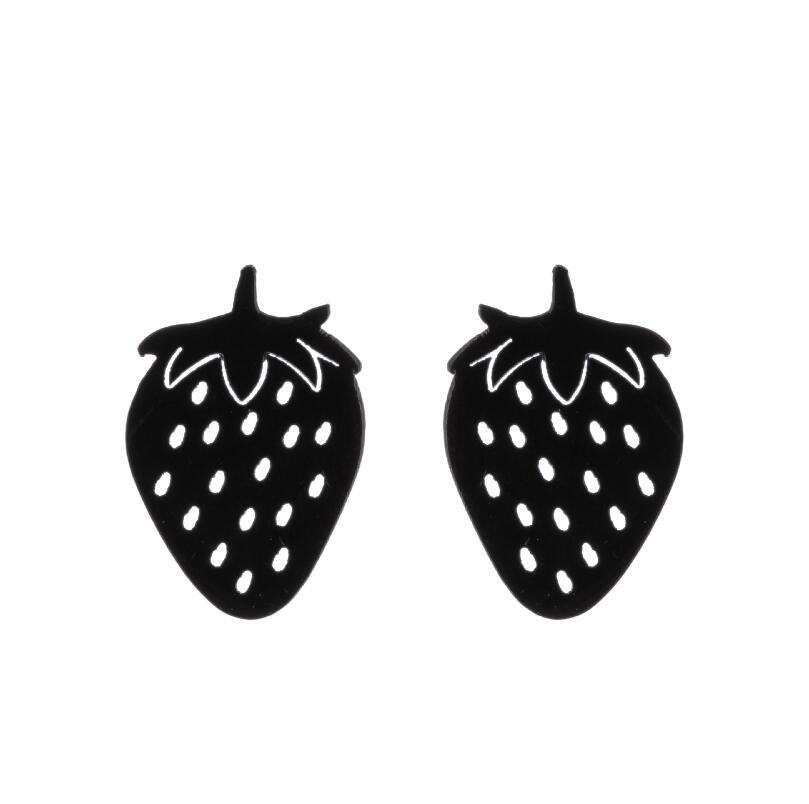 Stainless Steel Strawberry Earrings SS018