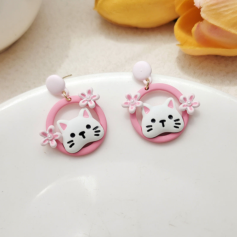 Alloy cartoon cat earrings (Minimo de Compra 2) MYA-BLD052