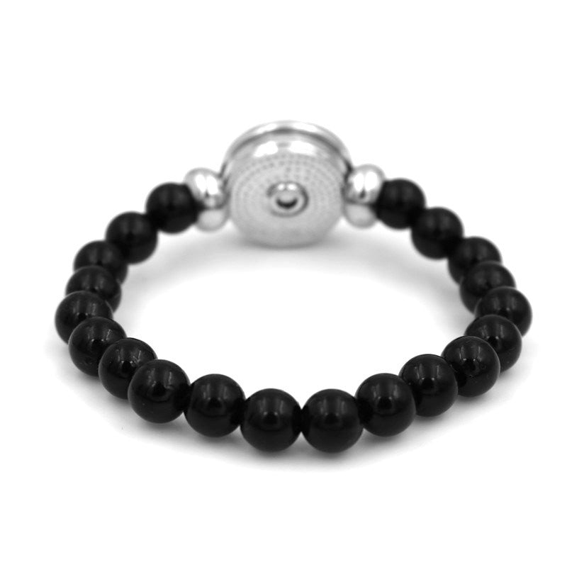 alloy versatile black beaded bracelet MIC-BT-JiaY008