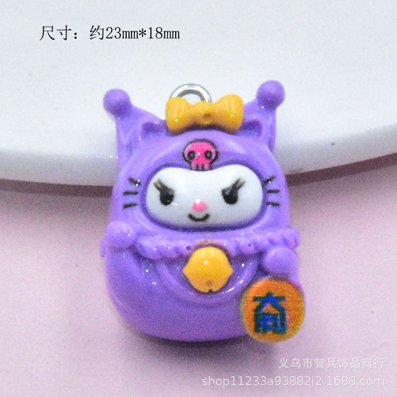 Resin cartoon animal wealth cat accessories MIC-ZhiB015