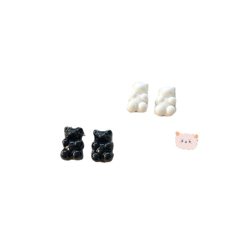 Alloy bear gummy earrings MIC-WWHM003