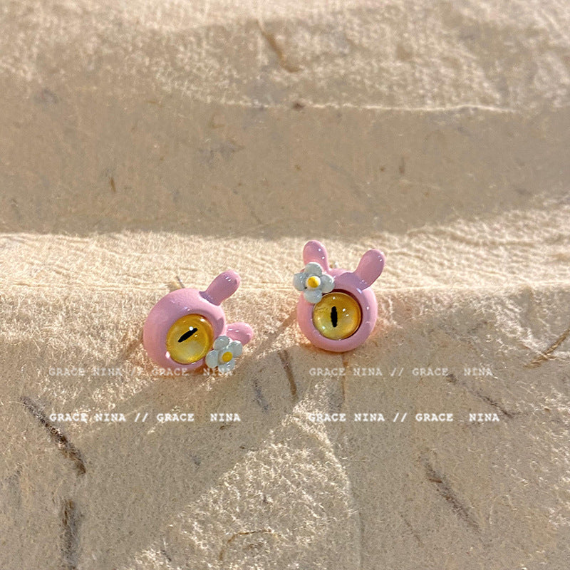 Alloy Eye Cute and Fun Earrings MIC-BeiY008