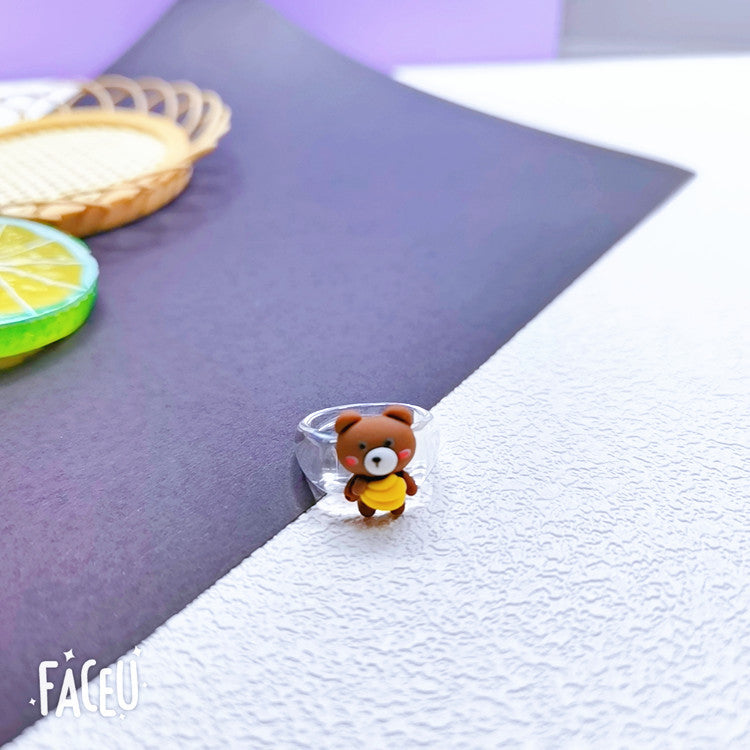 Resin Versatile Dog Bear Ring MIC-JianY001