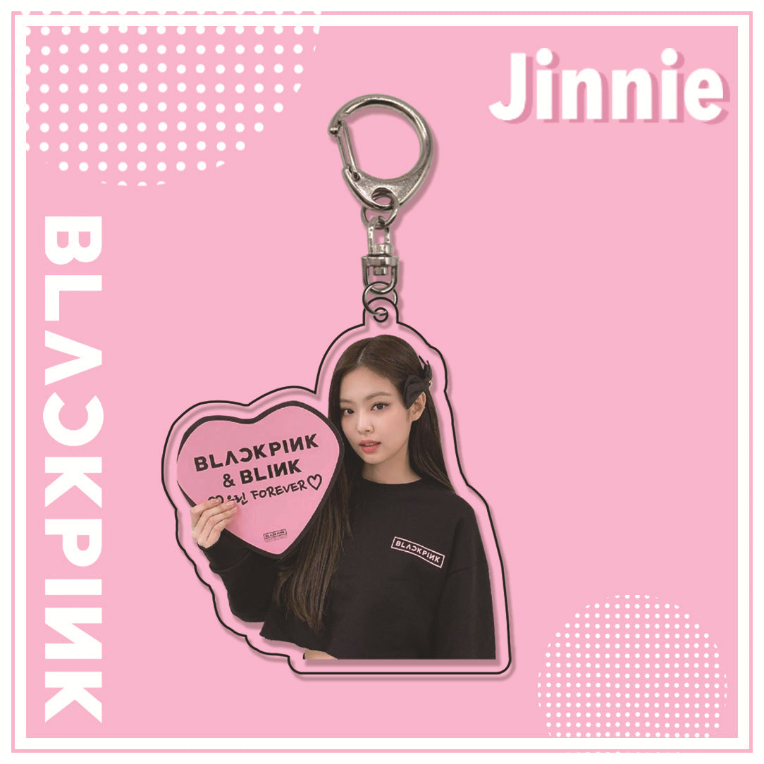 Acrylic pink ink double-sided blackpink keychain (Minimo de Compra 2)  MYA-ManM013