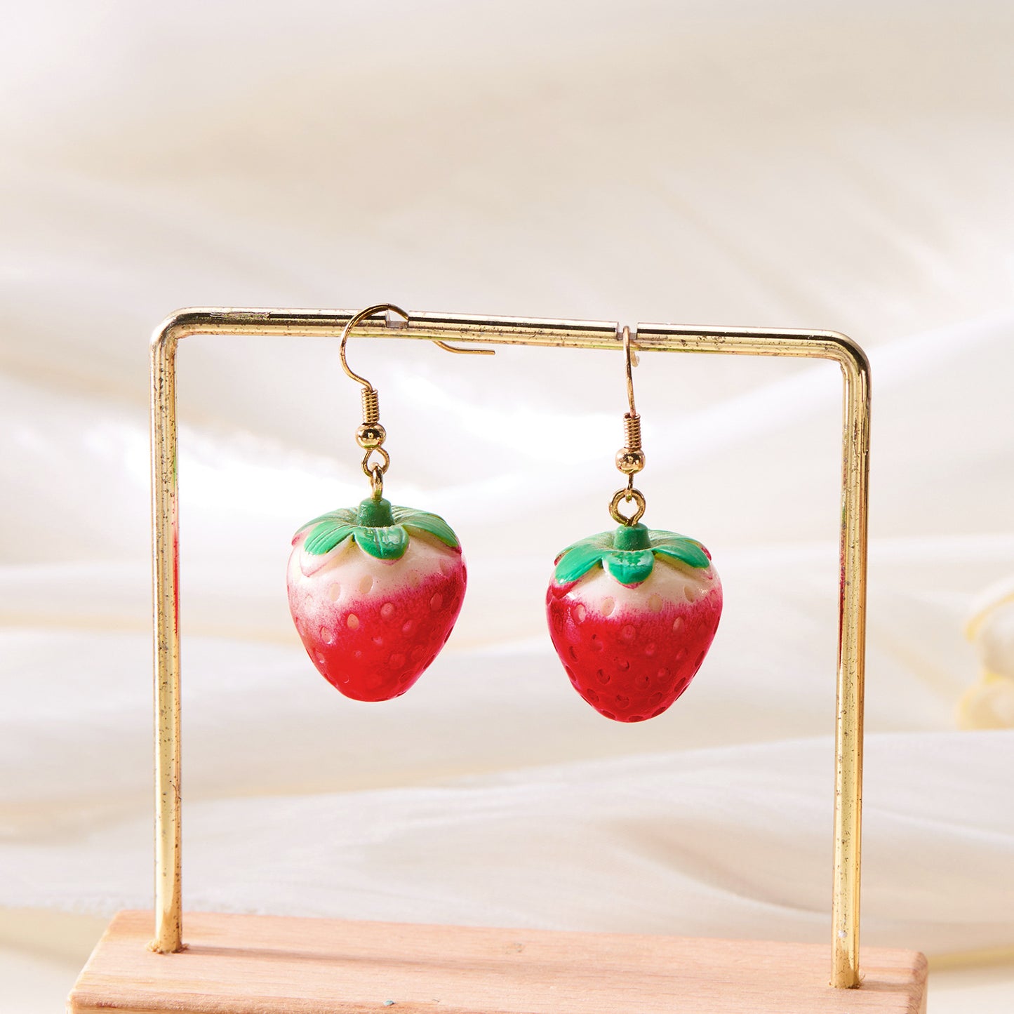 Alloy Fresh Strawberry Earrings MIC-ChuY012