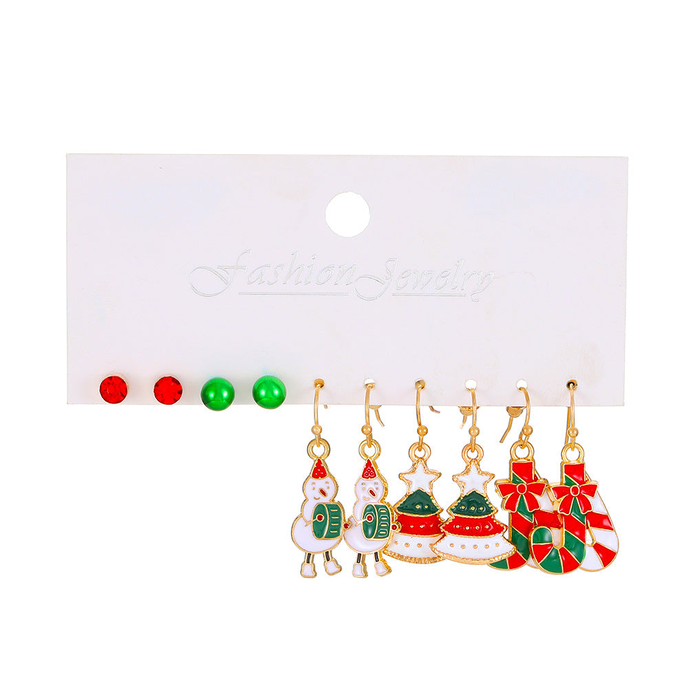 Alloy Christmas Day Earrings (Minimo de Compra 2) MIC-MiaoY093