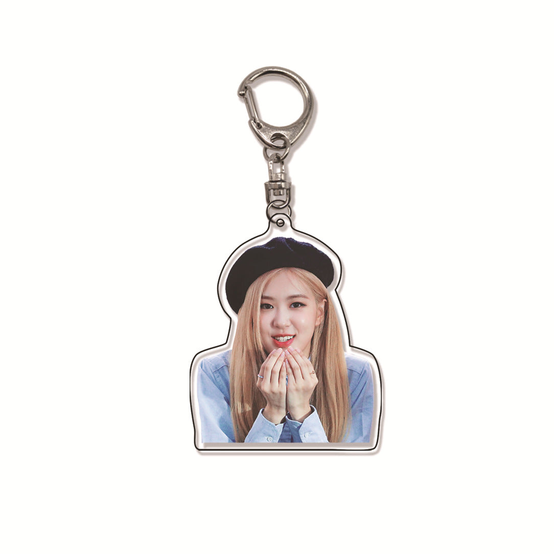 Acrylic pink ink double-sided blackpink keychain (Minimo de Compra 2)  MYA-ManM010