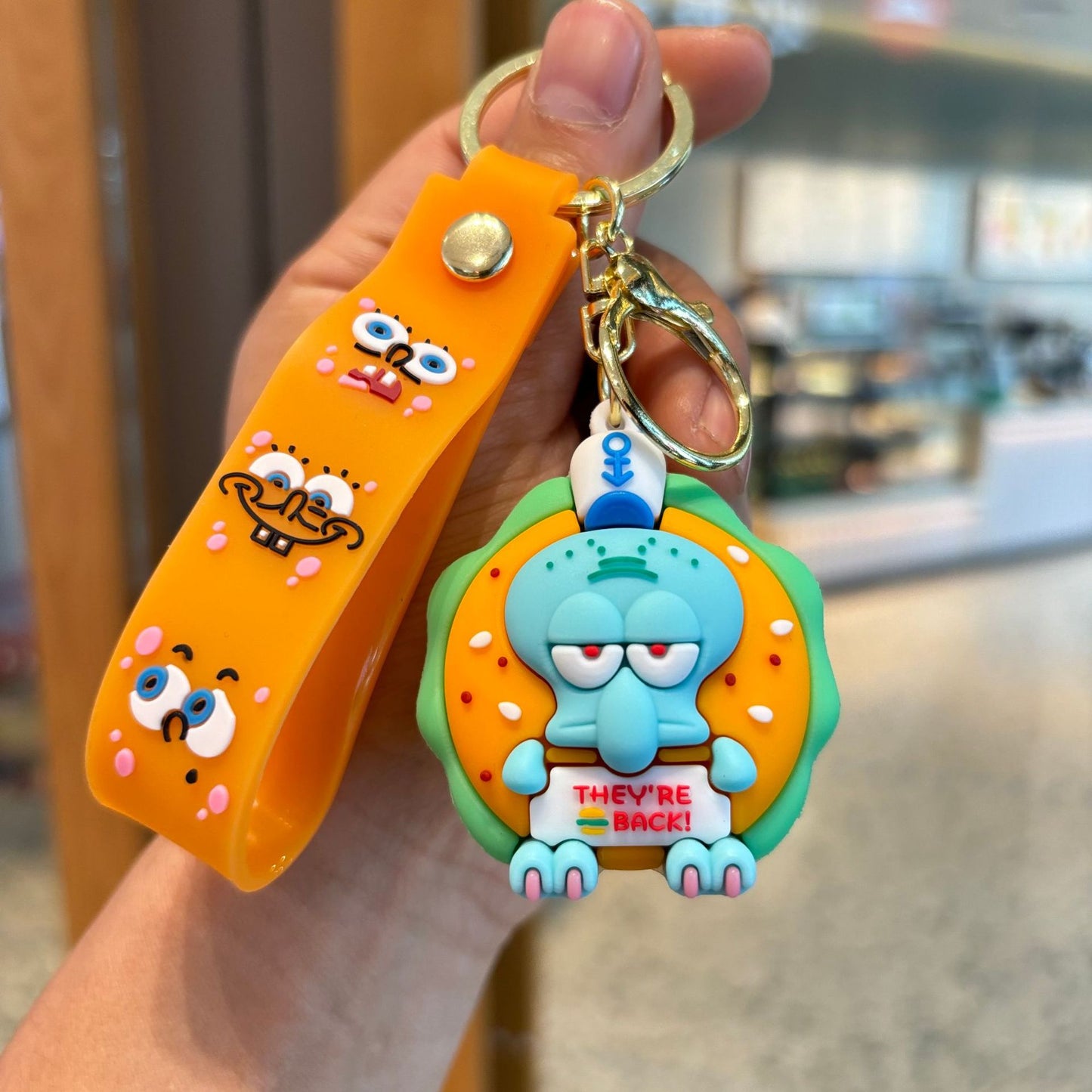 PVC cartoon sponge baby keychain MIC-PengY049