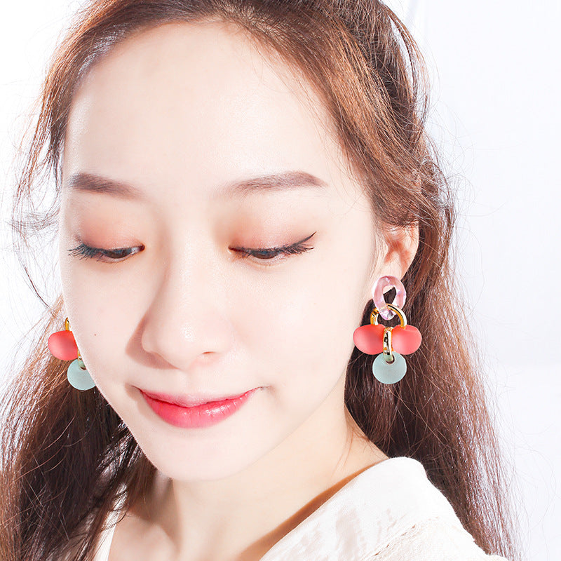 Alloy candy colored cute earrings MIC-XinT014