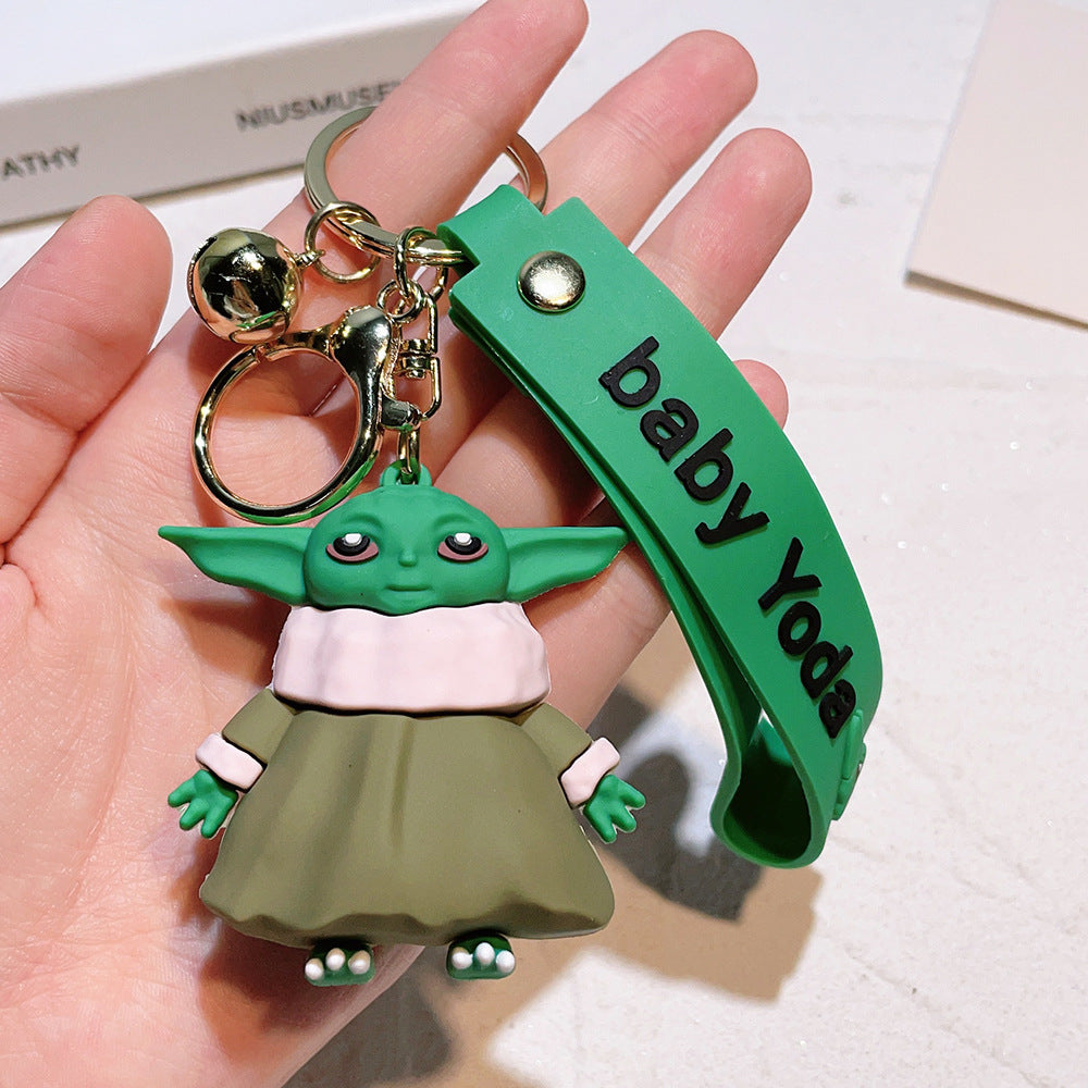 PVC cartoon new Yoda baby keychain MIC-QiC042