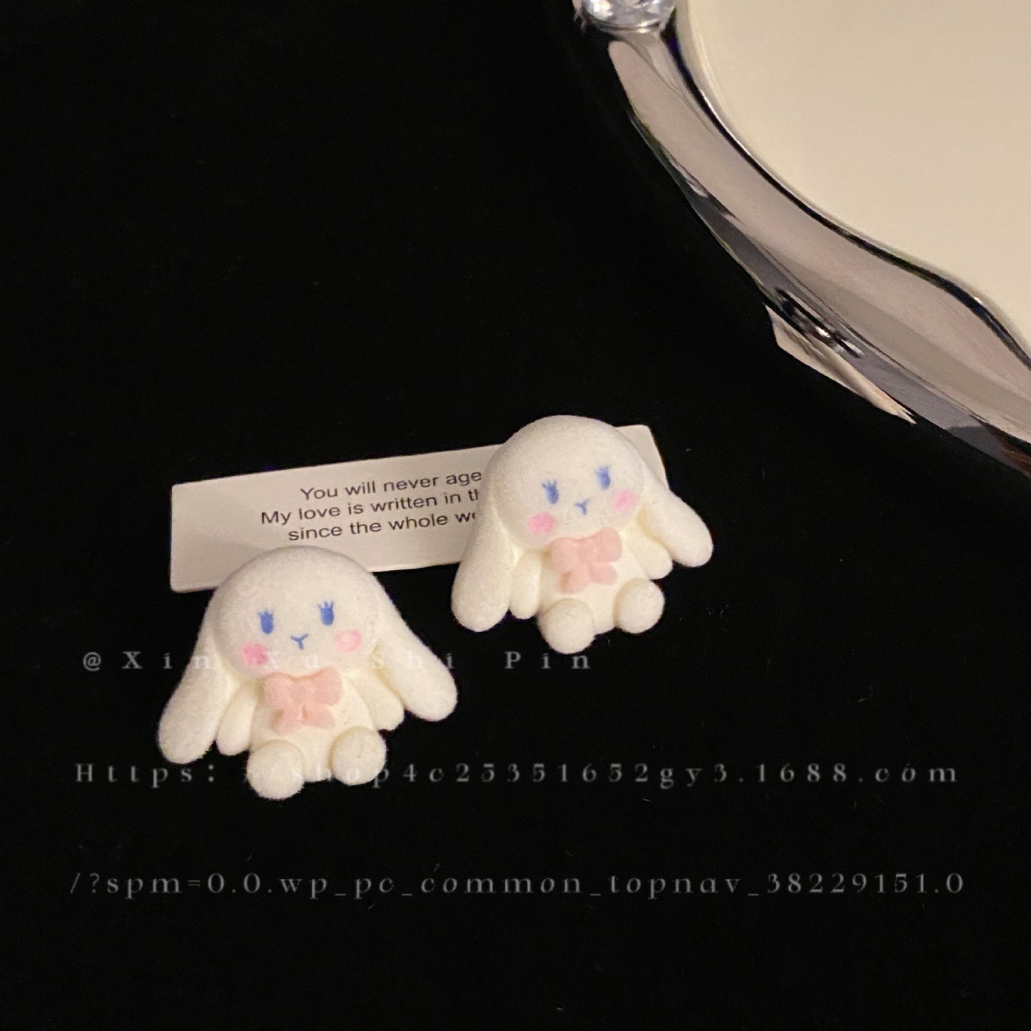 Alloy cute plush bunny earrings (Minimo de Compra 2) MIC-XinXu014