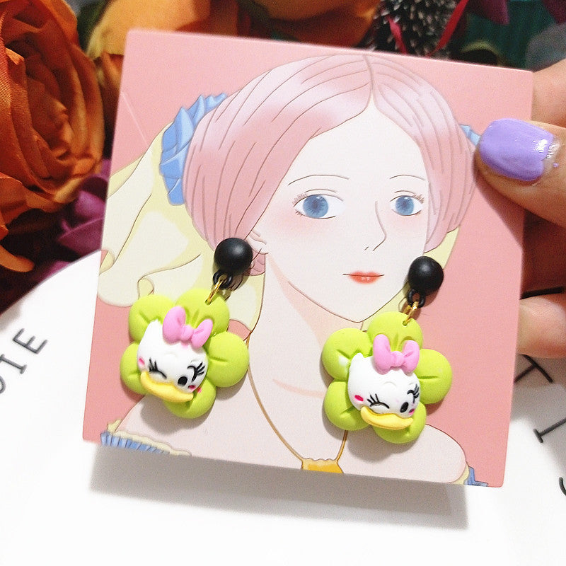 Earrings Resin Cute Cartoon Simulation Petals (M) WaiWai007