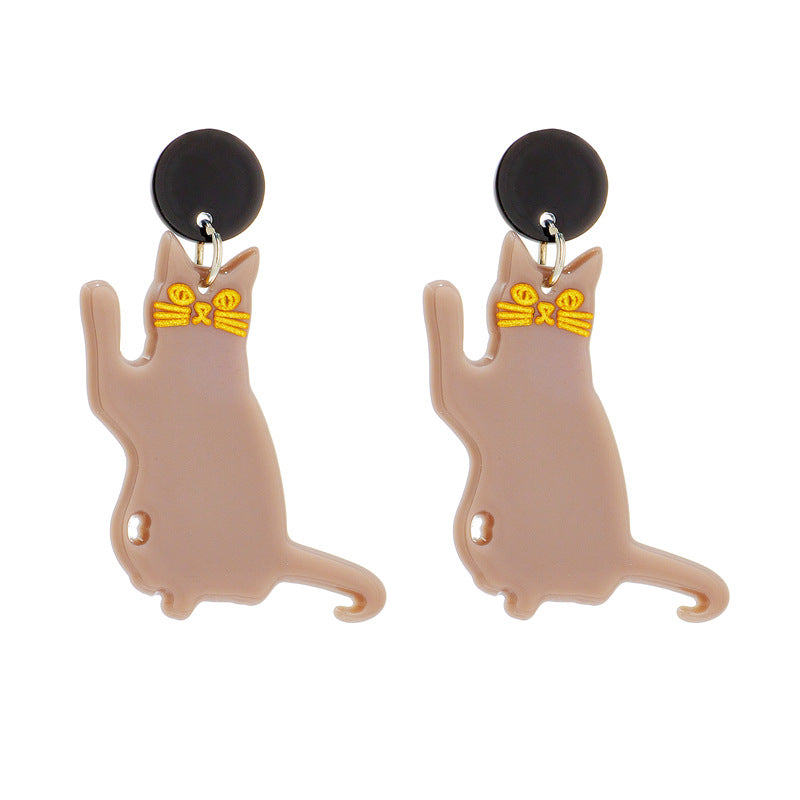 Acrylic Animal Cat Earrings MYA-XiY006