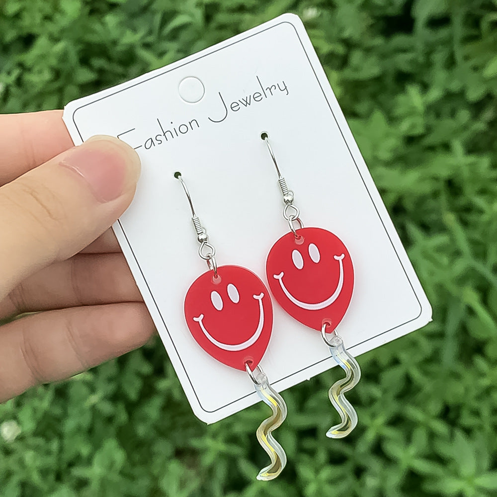 Acrylic New Happy Balloon Earrings (Minimo de compra 2) MIC-ManT027