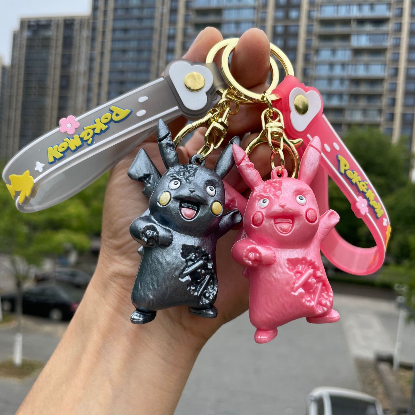 PVC New Pokemon Pikachu Keychain MIC-YaoP020