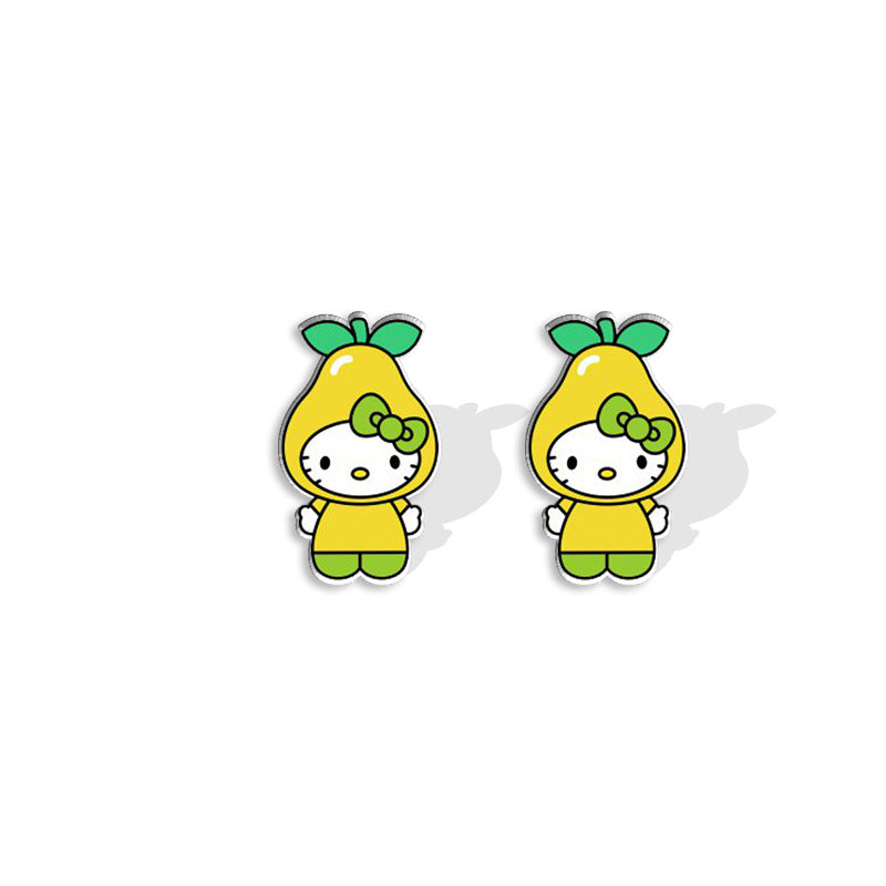 Alloy cartoon cute apple strawberry earrings (Minimo de compra 5) MIC-XiangL073