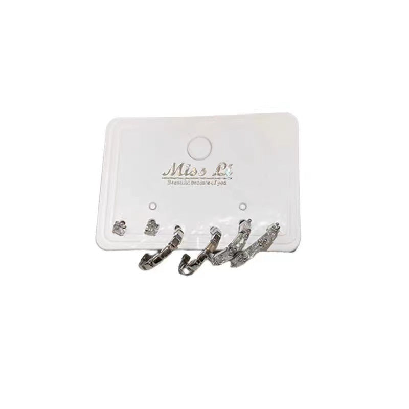 Zircon six-piece set of earrings(Minimo de Compra 2) MIC-FeiL002