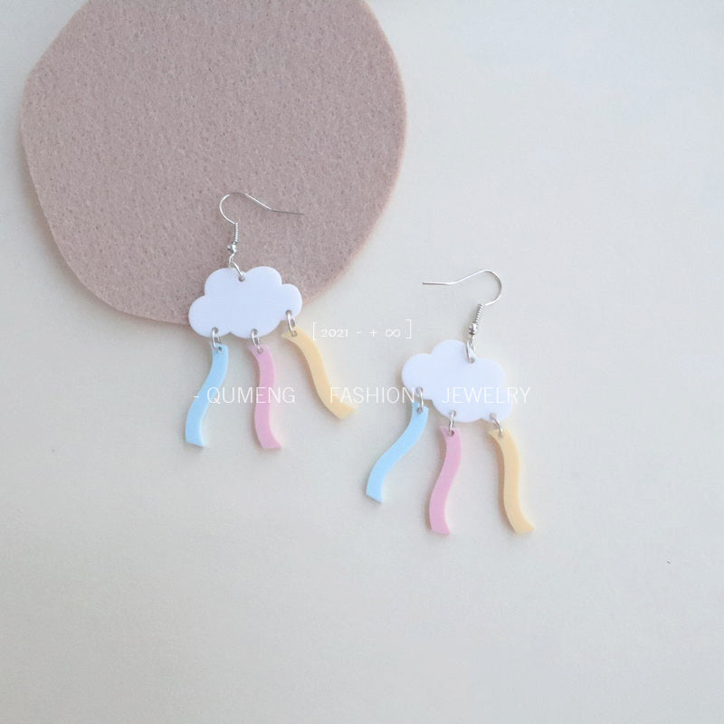 Acrylic Cloud Earrings （Minimo de compra 2） MIC-OuG024