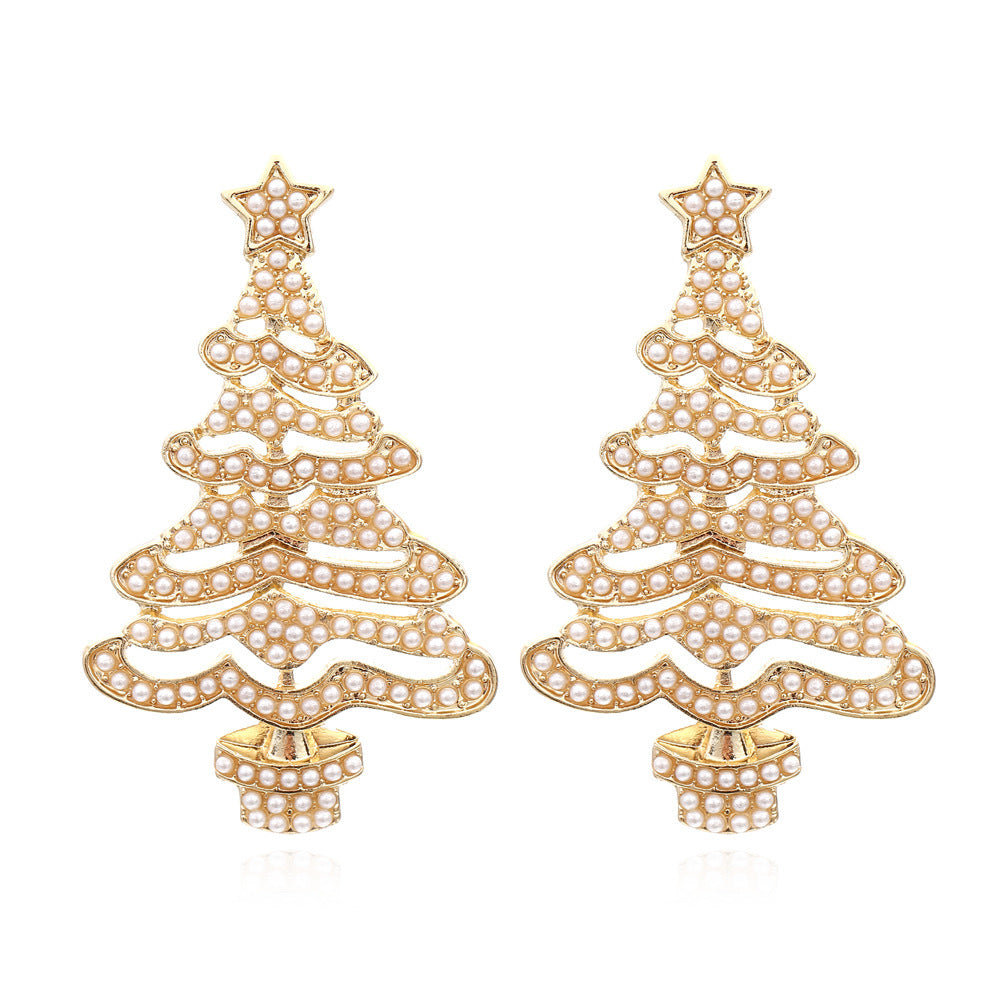 Alloy Santa Claus Bell Snowflake Earrings (Minimo de Compra 2)  MIC-JueH014