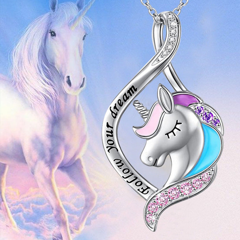 Unicorn necklace Minimum order quantity ≥ 2 MIC-JunZ002