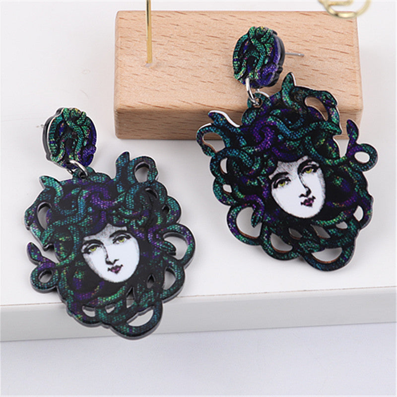 Acrylic Demon Bloody Tide Cool Earrings MIC-ChouD007