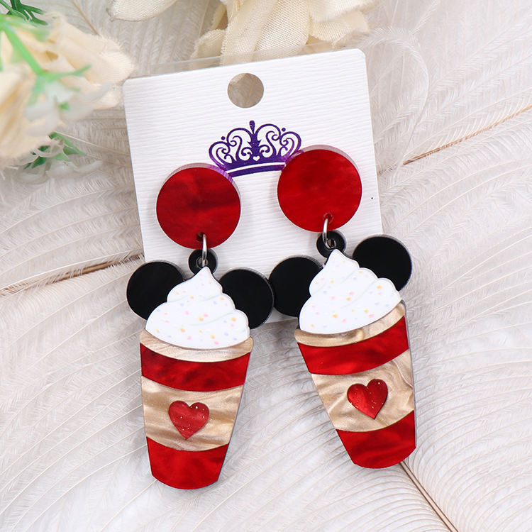 Alloy cone ice cream earrings (Minimo de compra 2) MIC-MingX011