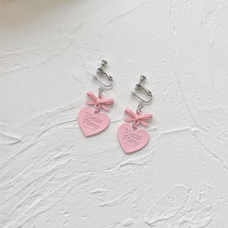 Alloy love bow earrings MIC-WWHM015