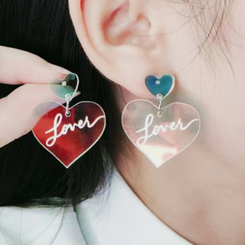 Acrylic Halloween Love Rainbow Earrings (Minimo de Compra 2) MIC-DuA025