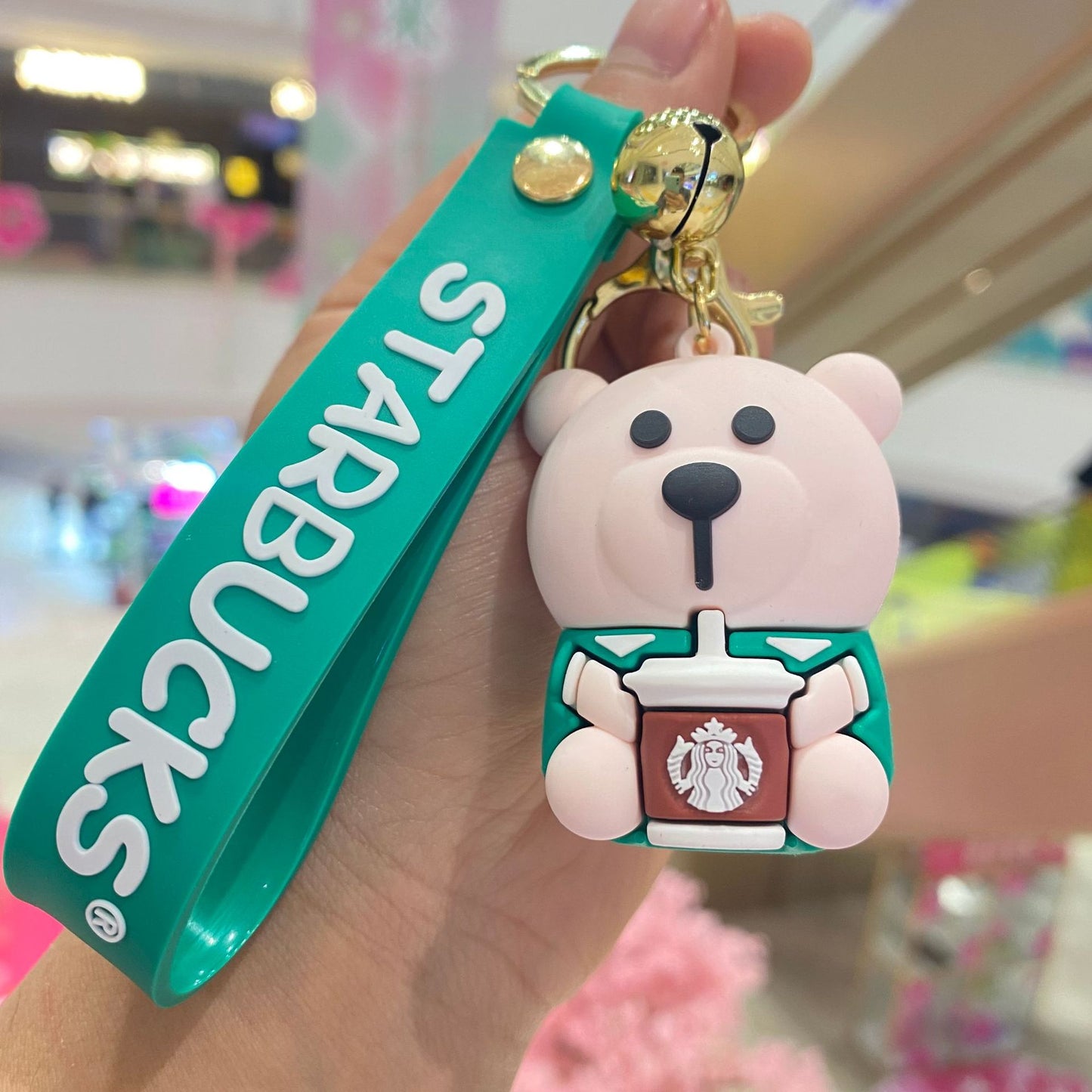 PVC milk tea cup Little Bear cartoon keychain (Minimo de Compra 2) MIC-PengY015