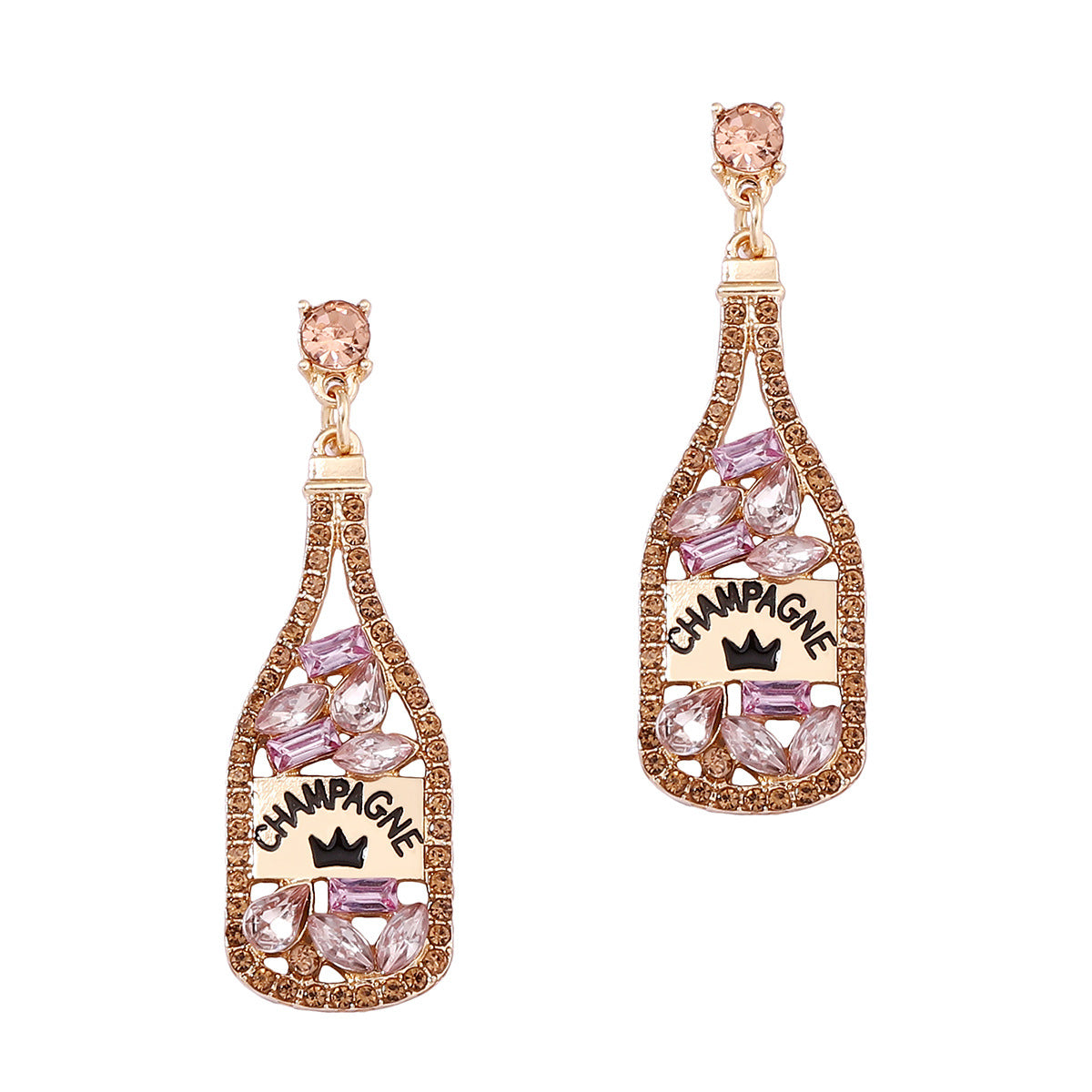 Alloy Letter Wine Bottle Earrings MIC-YueL017