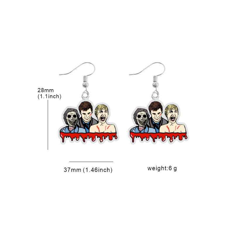 Cute Cartoon Acrylic earrings MIC-XueP009