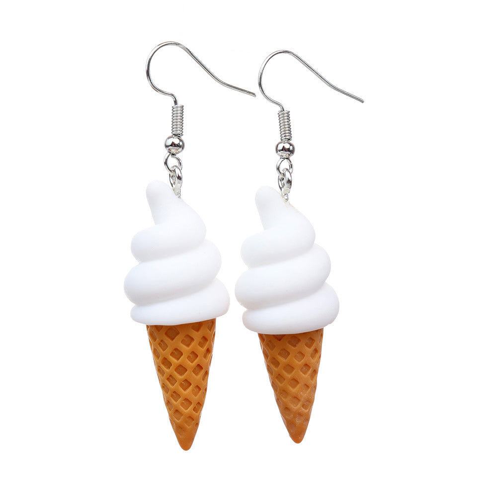 Resin Earrings Fun Cute Three-dimensional Ice Cream MIC-niqing014