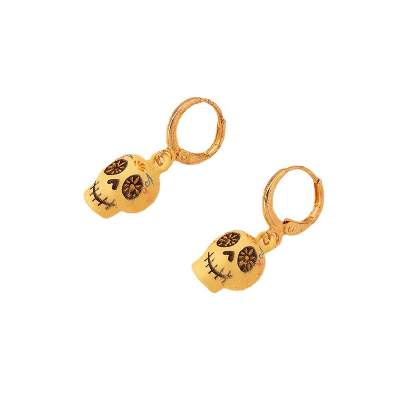 Alloy cartoon skull earrings (Minimo de Compra 2) MIC-HLM020